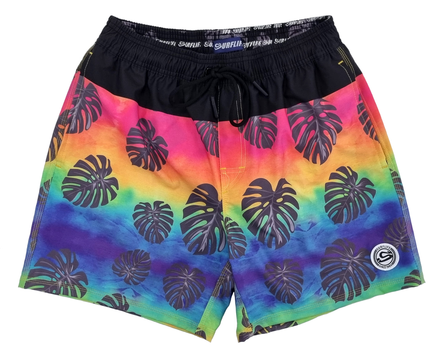 Mens Swim Trunk: Rainbow Sunset