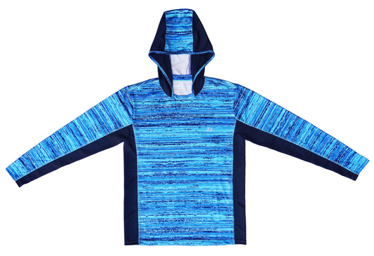 Mens Hoodie: Blue Noise